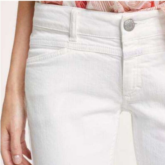 Closed Starlet White Denim Low Rise Cropped Distressed Straight Jeans 27 - Picture 2 of 7